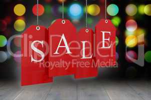 Composite image of red sale tags