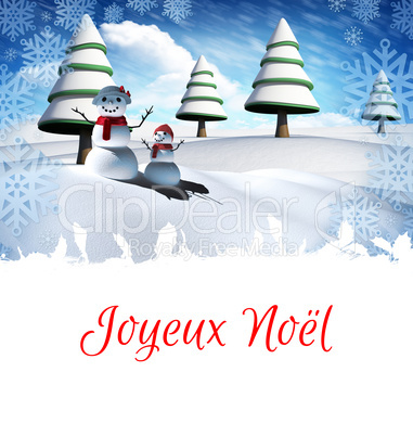 Composite image of joyeux noel