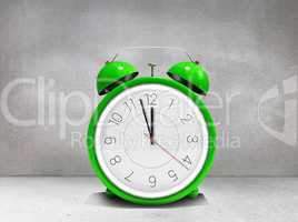 Composite image of alarm clock counting down to twelve