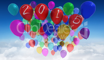 Composite image of 2015 balloons