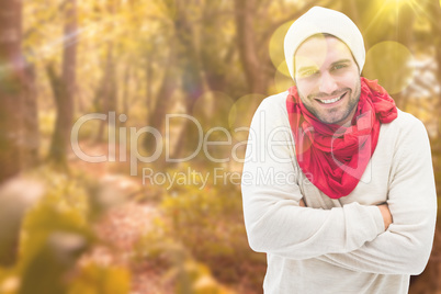 Composite image of handsome hipster