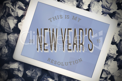 Composite image of new years resolution