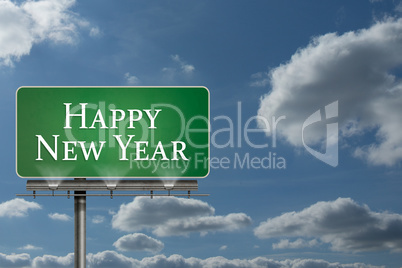 Composite image of happy new year