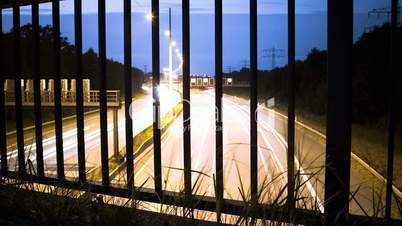 hamburg city highway by night - DSLR dolly shot timelapse