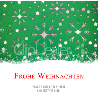 Composite image of christmas greeting in german