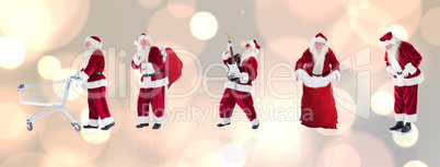 Composite image of different santas