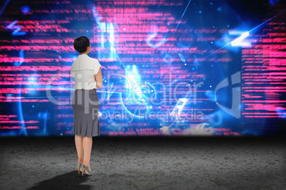 Composite image of businesswoman standing