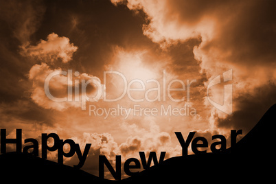 Composite image of happy new year