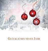 Composite image of christmas greeting in german