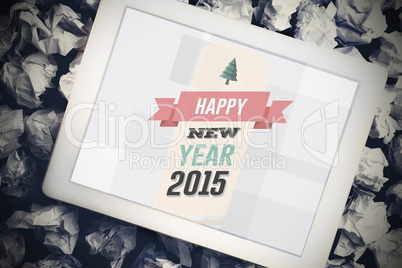 Composite image of hipster happy new year