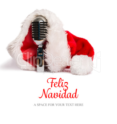 Composite image of feliz navidad