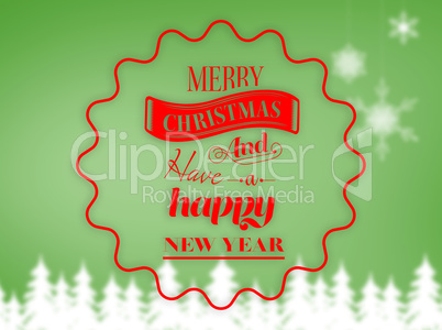 Composite image of  logo wishing a merry christmas