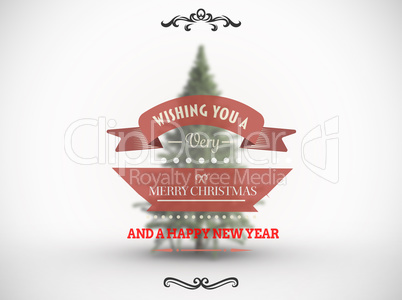 Composite image of merry christmas message