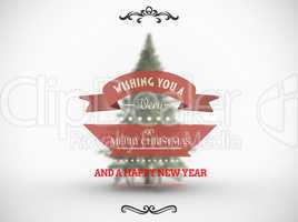 Composite image of merry christmas message