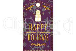 Composite image of happy holidays banner