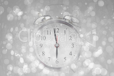 Composite image of alarm clock