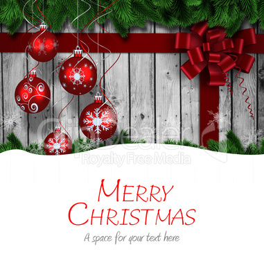 Composite image of merry christmas