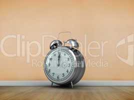 Composite image of alarm clock counting down to twelve