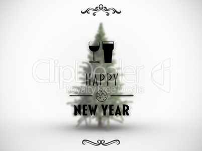 Composite image of happy new year banner