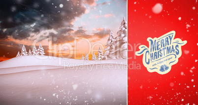 Composite image of snow falling Composite image of snow falling
