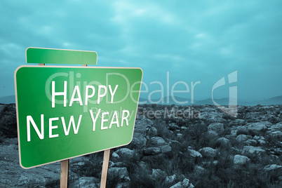 Composite image of happy new year