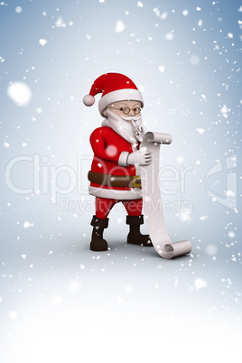 Composite image of cartoon santa