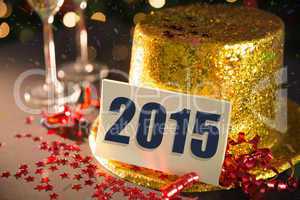 2015 card on table set for party