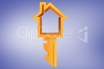 Composite image of house key