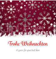 Composite image of  christmas greeting in german