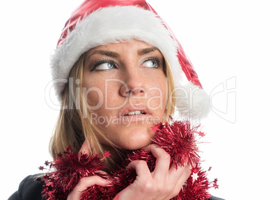 Weihnachtsfrau im Portrait