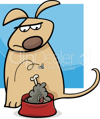 dog and nasty food cartoon