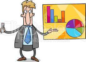 businessman presentation cartoon illustration