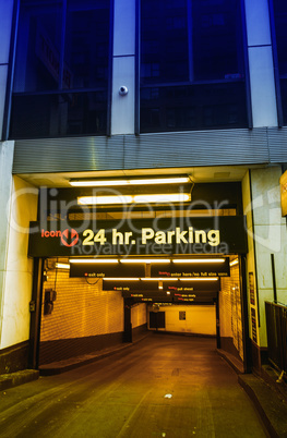 NEW YORK - MAY 18, 2013: 24 hours parking in New York City. Thes