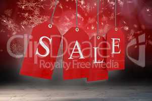 Composite image of red sale tags