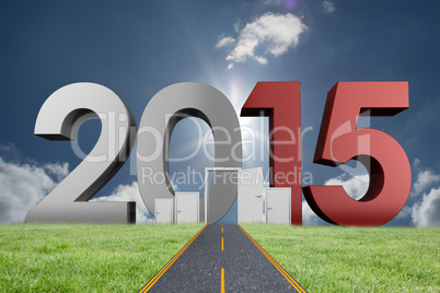 Composite image of road