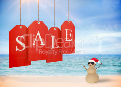 Composite image of red sale tags