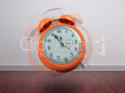 Composite image of alarm clock counting down to twelve Composite image of alarm clock counting down to twelve