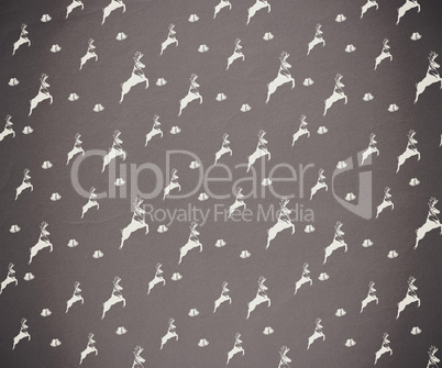 Grey and white reindeer pattern wallpaper