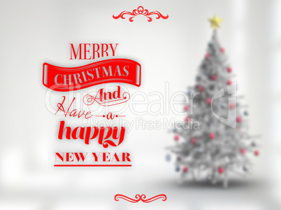 Composite image of  logo wishing a merry christmas