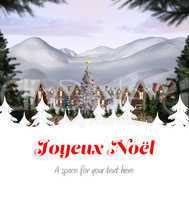 Composite image of joyeux noel