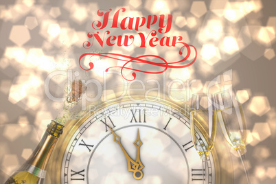 Composite image of elegant happy new year