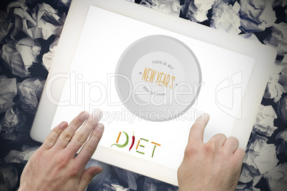 Composite image of diet new years resolution