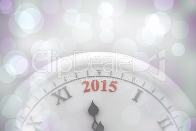 Composite image of clock counting to midnight