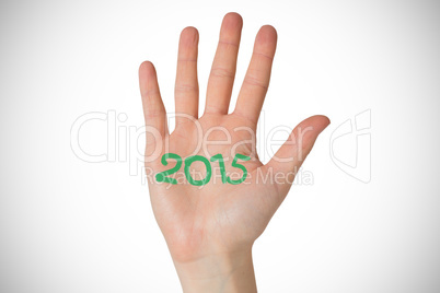 Composite image of hand with fingers spread out