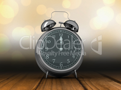 Composite image of alarm clock counting down to twelve