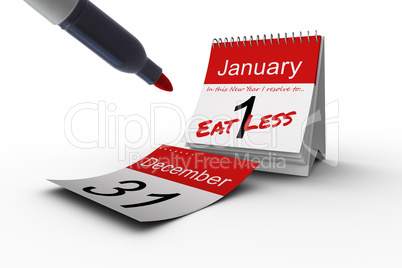 Composite image of new years resolutions