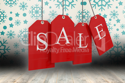 Composite image of red sale tags