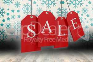 Composite image of red sale tags