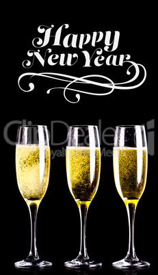 Composite image of elegant happy new year