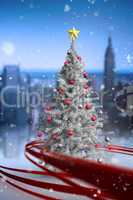 Composite image of christmas tree